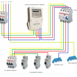 Three-phase RCD connection diagram