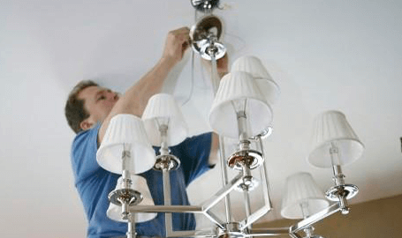 How to hang a chandelier on the ceiling?