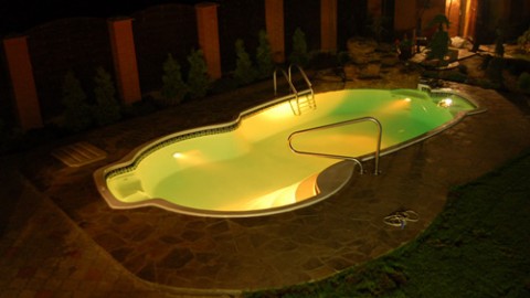 What should be the illumination of the pool - 15 photos of ideas