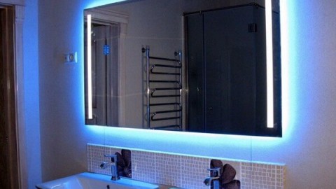 Making LED mirror lighting in the bathroom