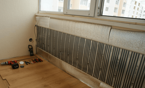 Infrared balcony heating