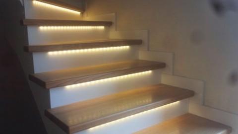 We make LED illumination of the stairs