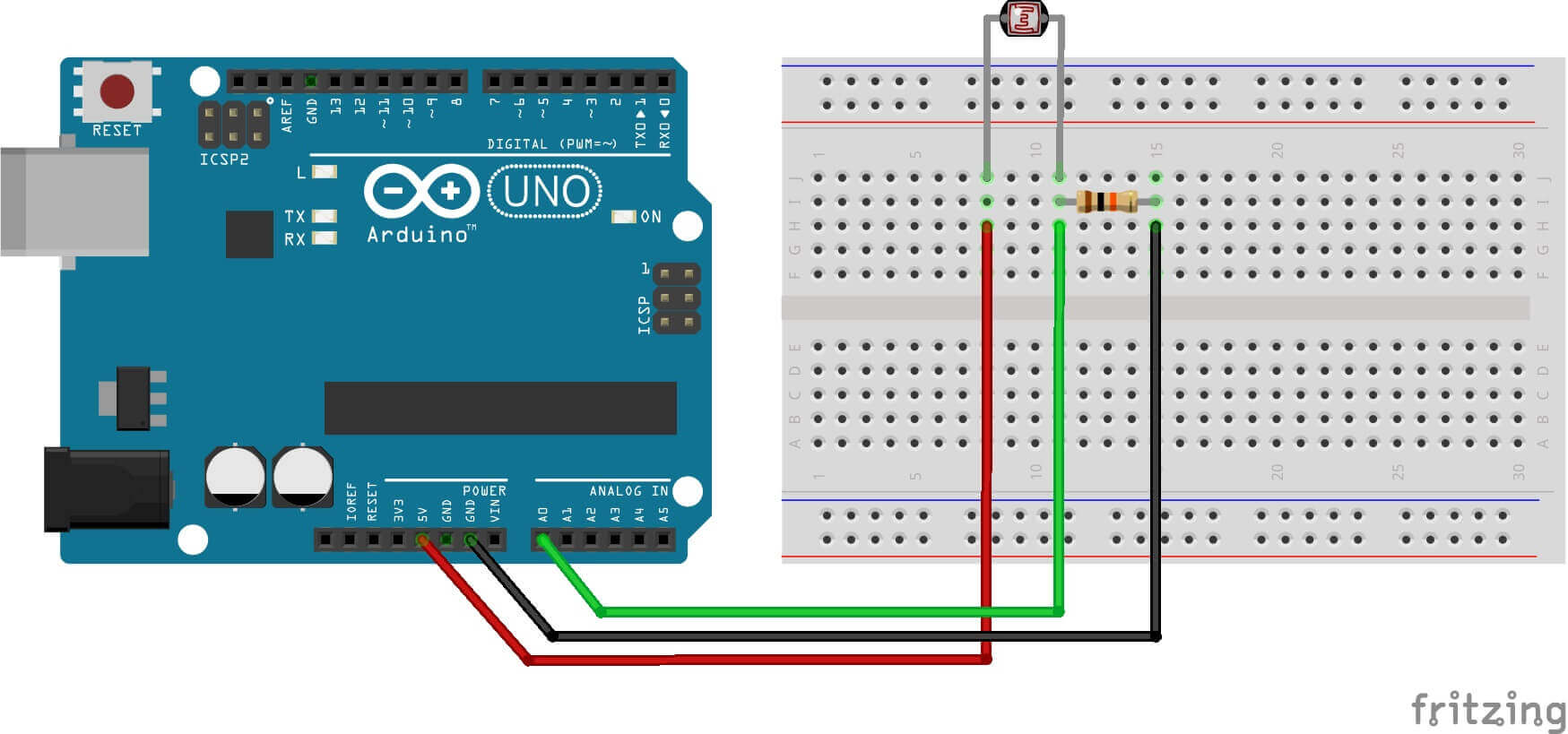 Светлинен сензор на Arduino