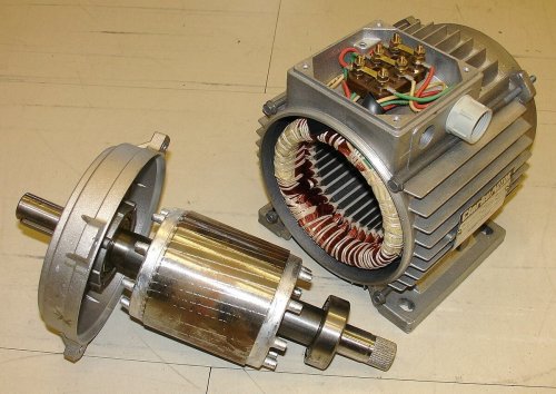 Ротор с късо съединение и статор на индукционен двигател